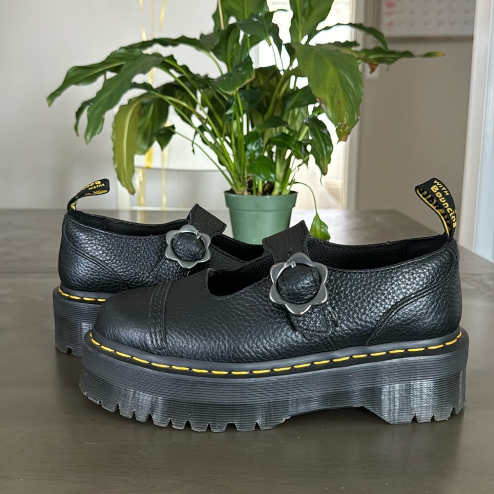 Dr. Martens Women's Addina Flower Mary Jane Flat